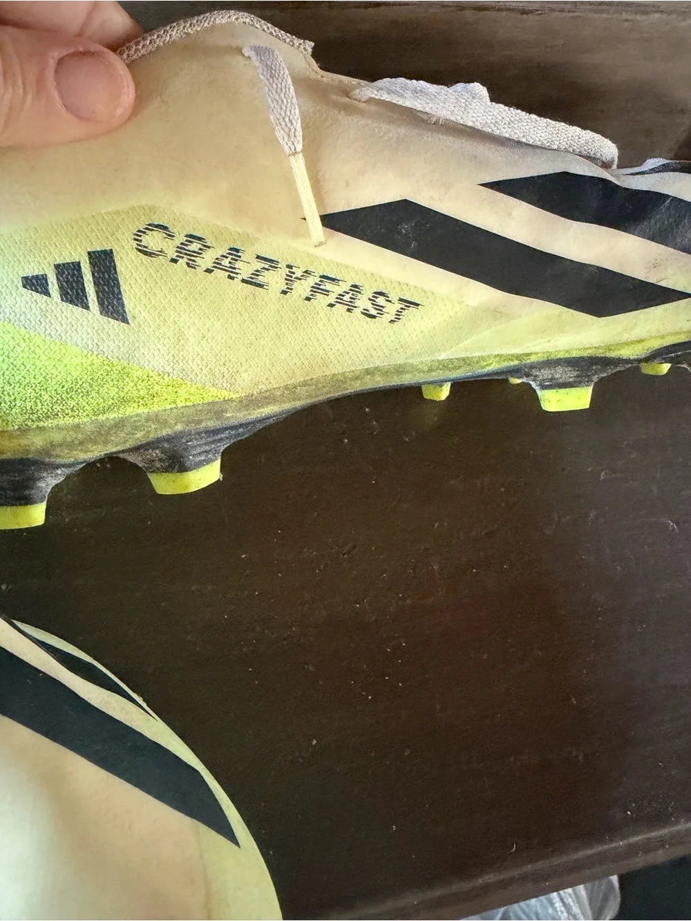 adidas Athletic Soccer Cleats in Neon Yellow and Black